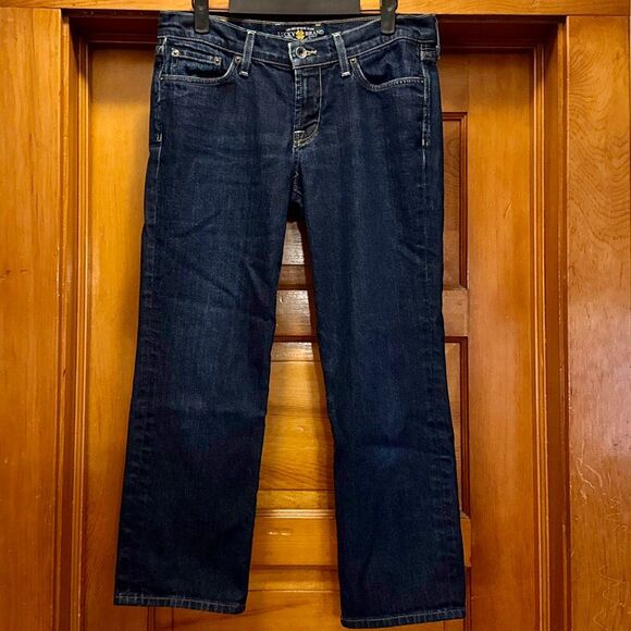 Lucky Brand Dark Wash Blue Janet Crop Straight Jeans Women’s 6 - 28 - Picture 1 of 9